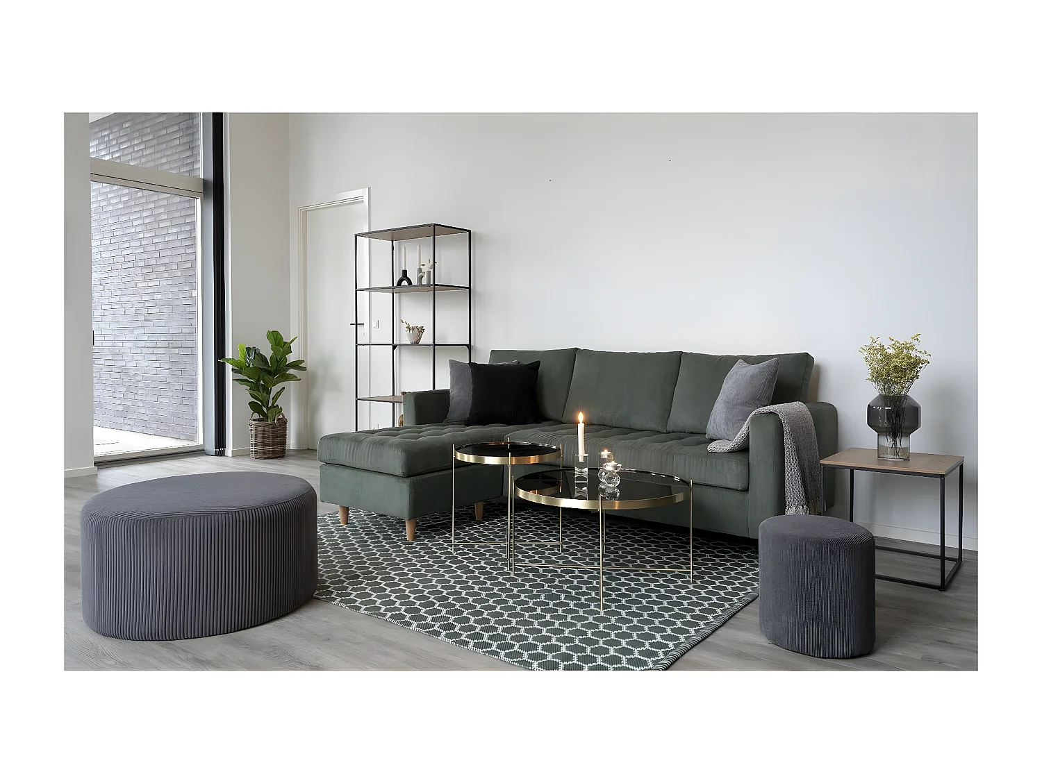 Table Basse Venezia, Laiton, 48x48x48 cm, EPIKASA