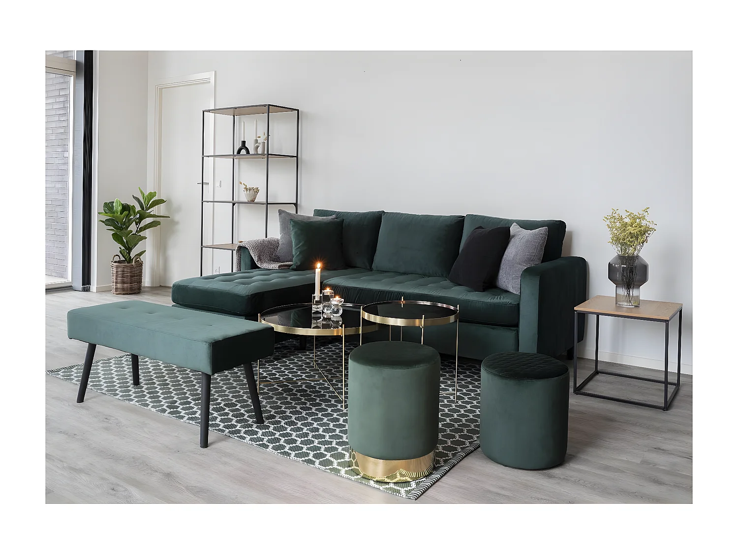 Table Basse Venezia, Laiton, 48x48x48 cm, EPIKASA