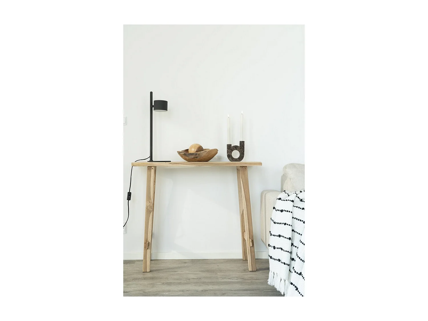Console Tafel Girona, Bruin, 90x30x80 cm, EPIKASA