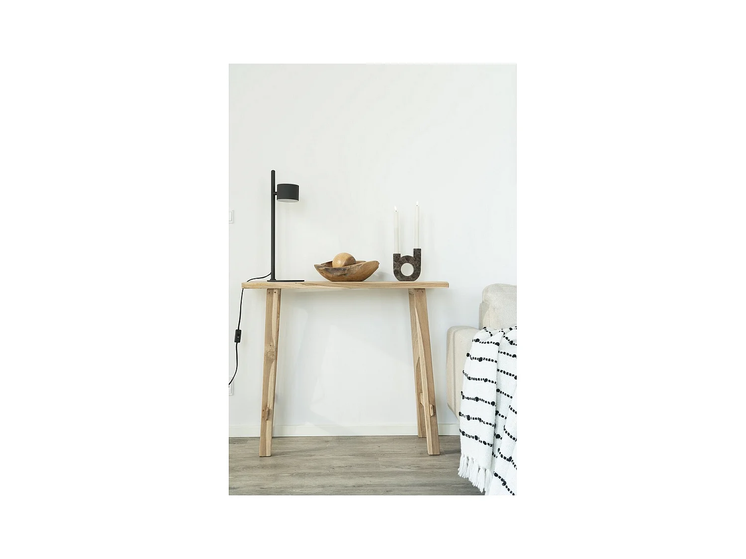 Table Console Girona, Marron, 90x30x80 cm, EPIKASA