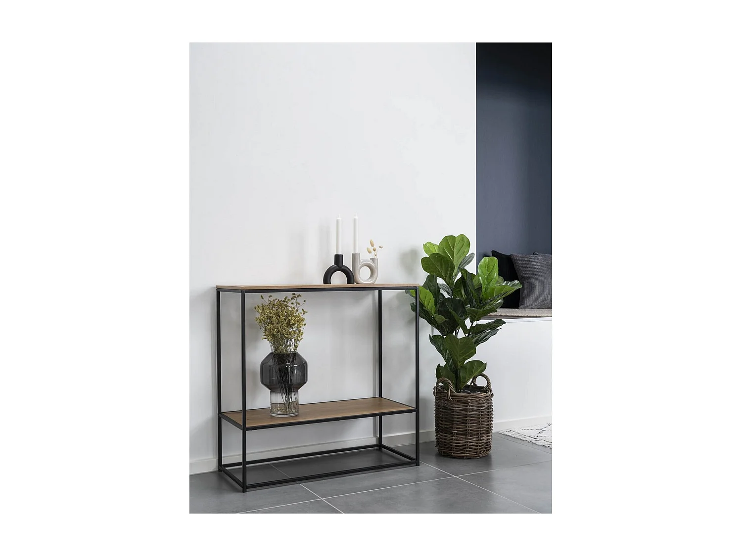 Tavolo Consolle Vita, Marrone, 36x80x80 cm, EPIKASA