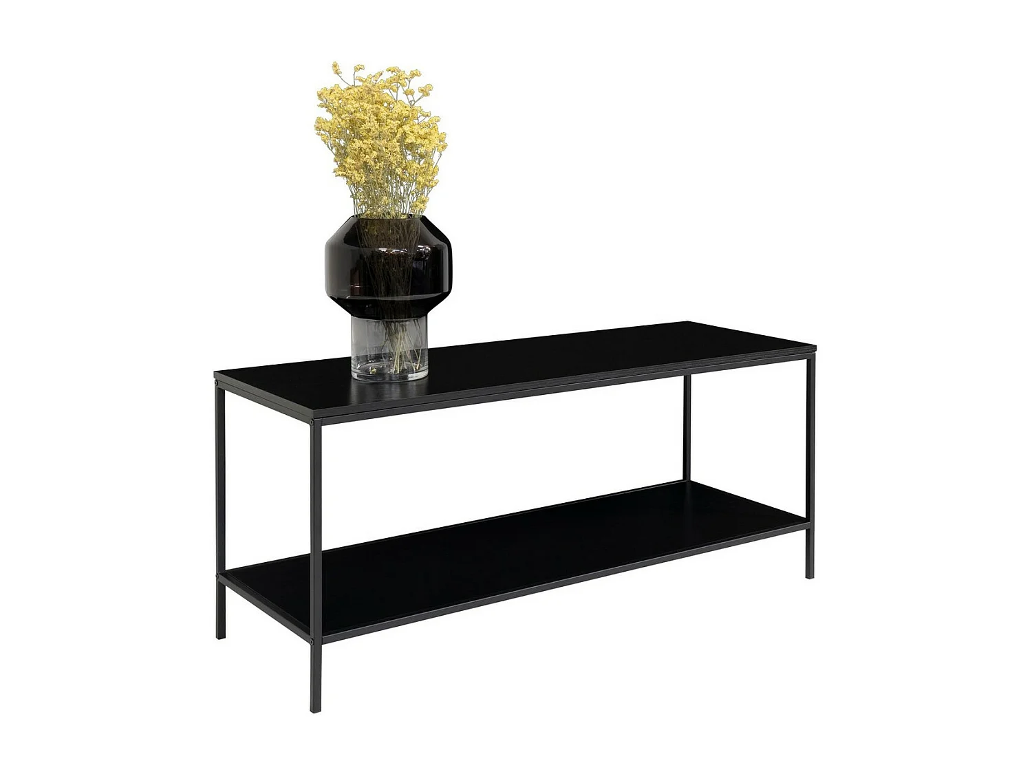 Table Console Vita, Noir, 100x36x45 cm, Seven Design