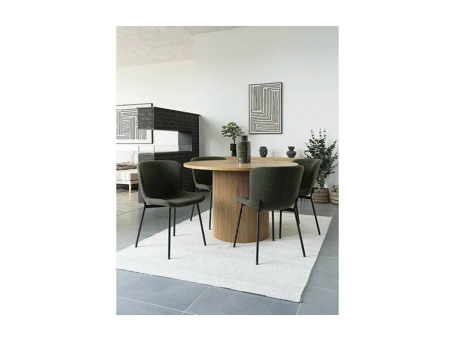 Lot de 2 Chaises Maceda, Vert, 59x48x83 cm, Seven Design