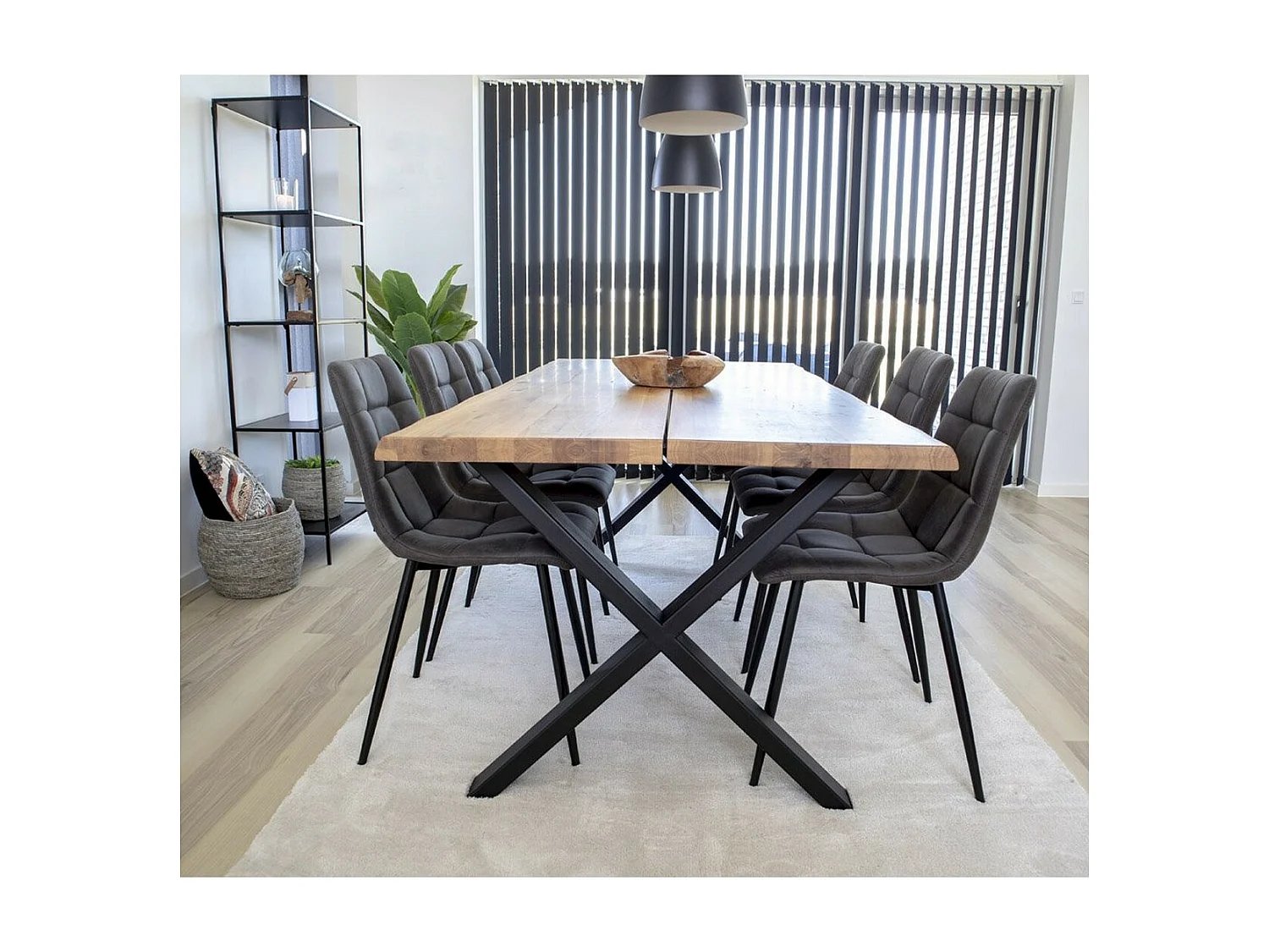 Set van 2 Stoelen Middelfart, Grijs, 55x44x86 cm, EPIKASA