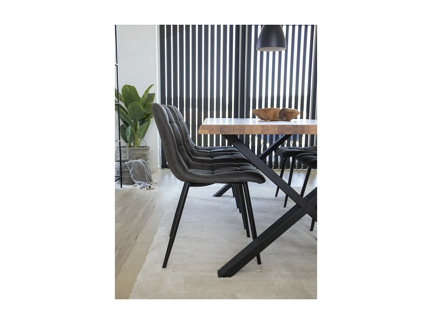 Lot de 2 Chaises Middelfart, Gris, 55x44x86 cm, Seven Design