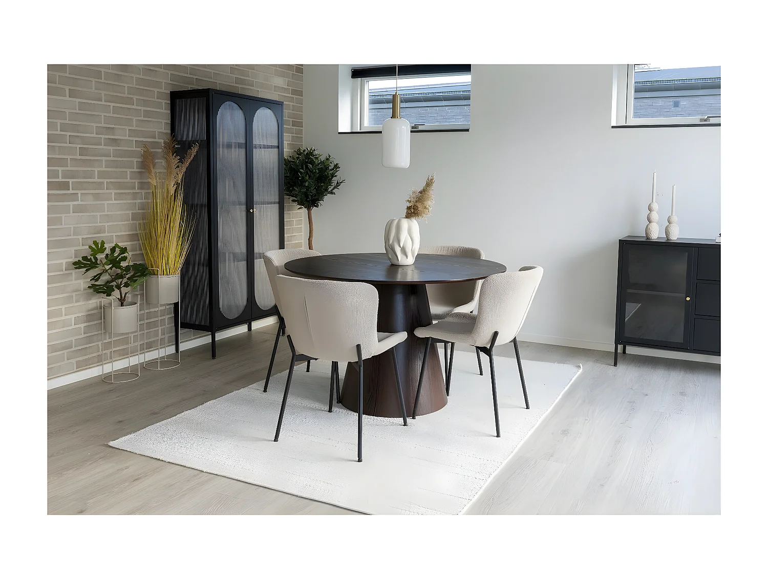 Lot de 2 Chaises Maceda, Beige, 59x48x83 cm, Seven Design