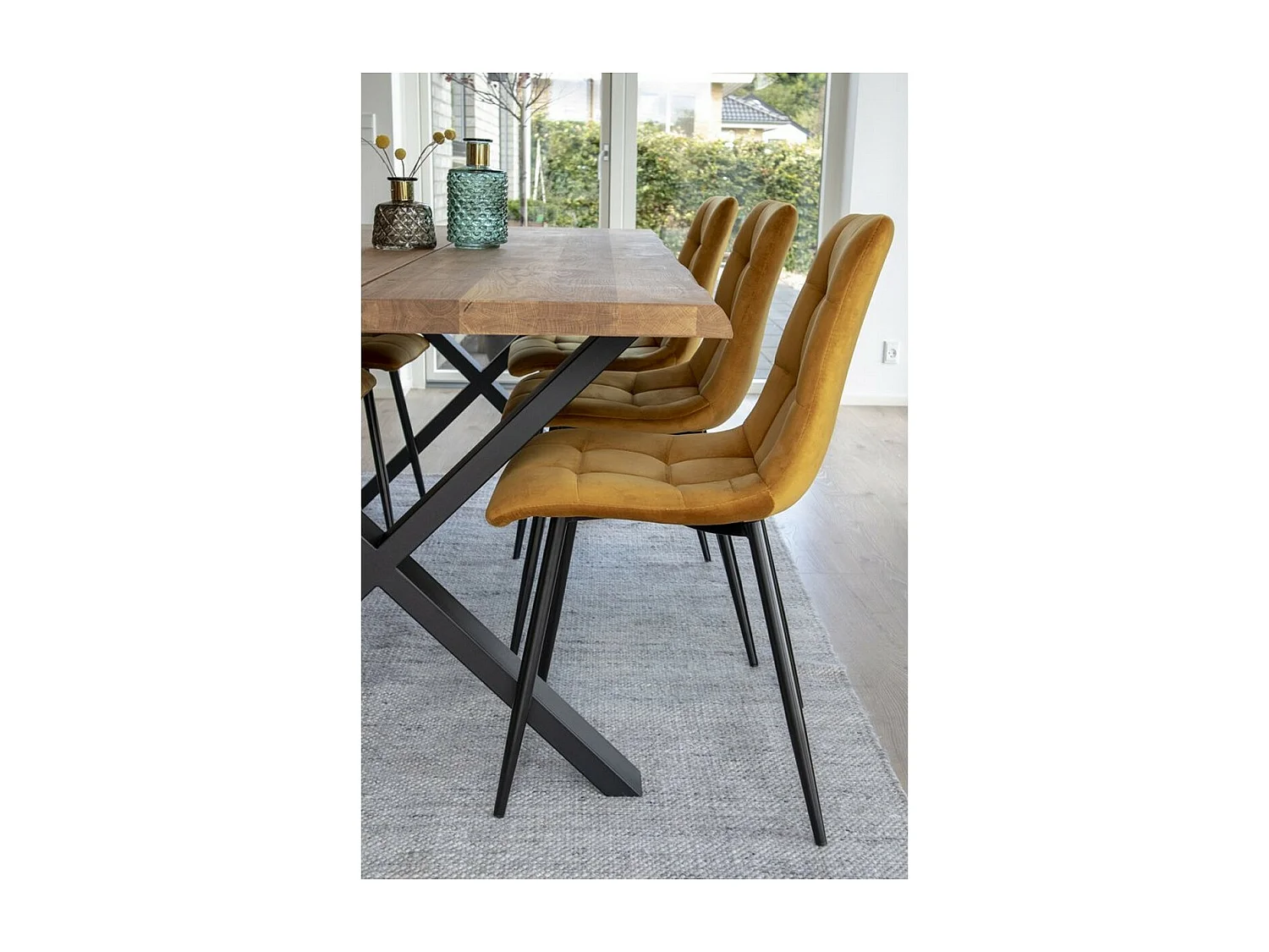 Set van 2 Stoelen Middelfart, Geel, 55x44x86 cm, EPIKASA