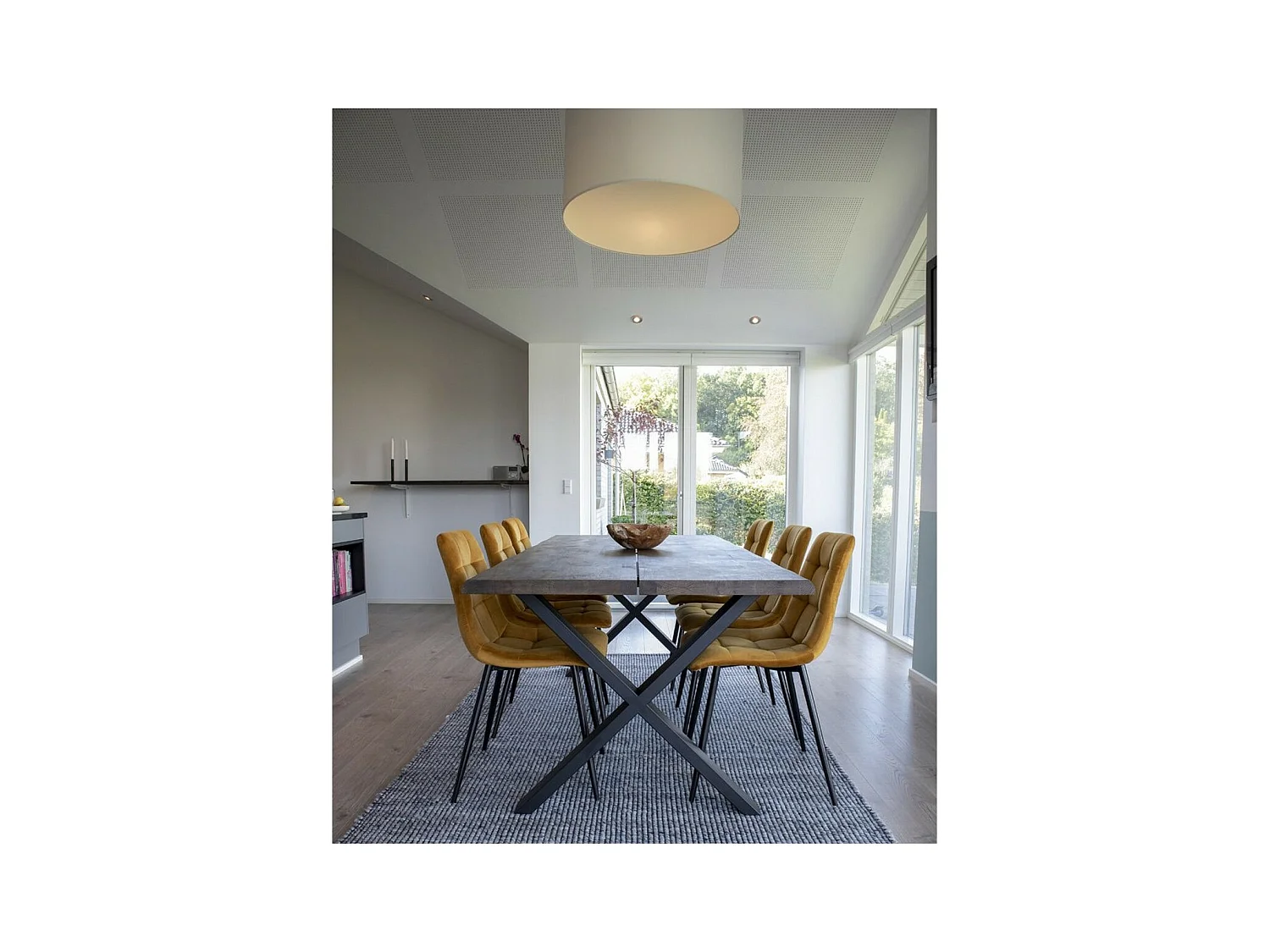 Set van 2 Stoelen Middelfart, Geel, 55x44x86 cm, EPIKASA