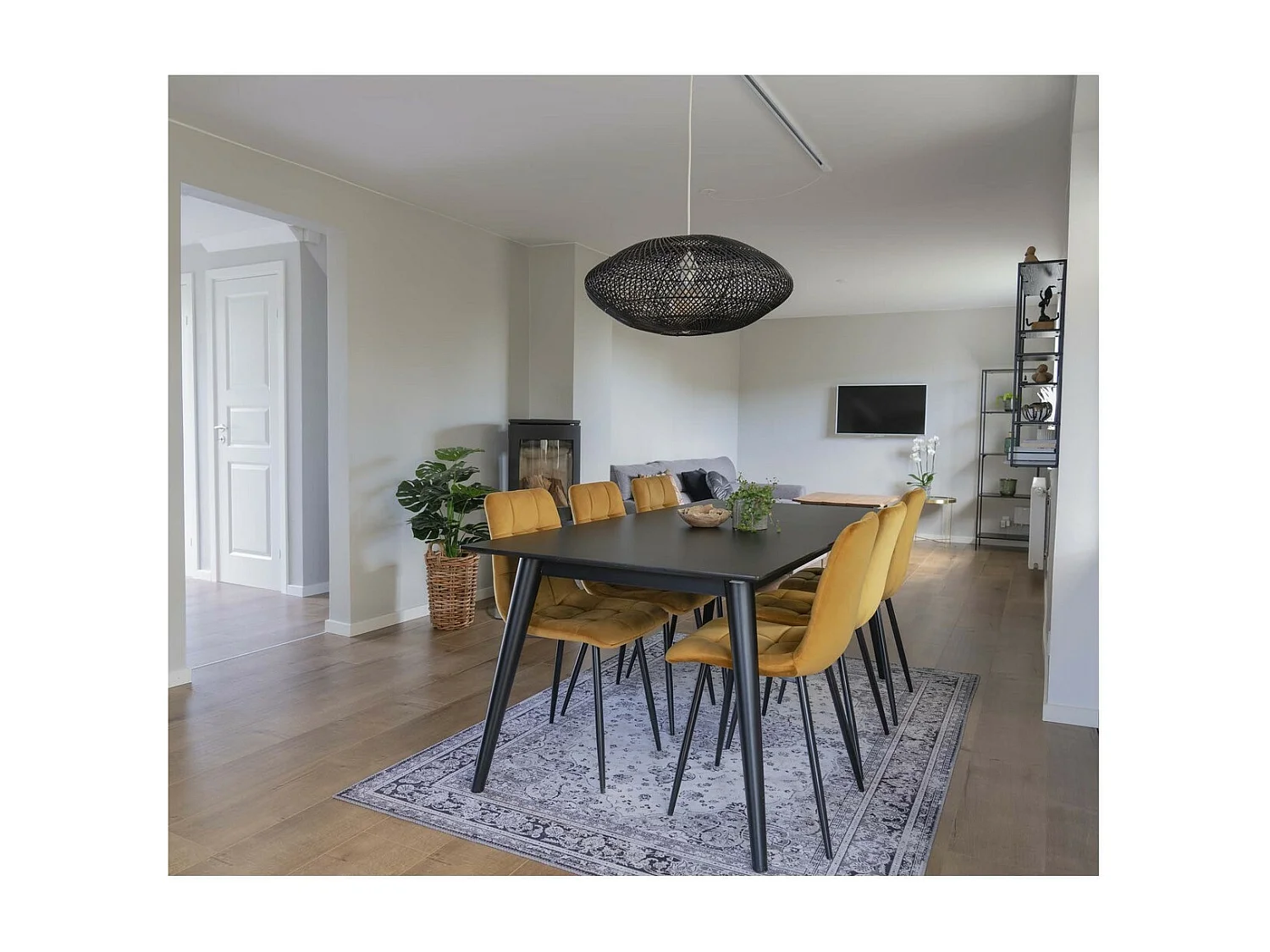 Set van 2 Stoelen Middelfart, Geel, 55x44x86 cm, EPIKASA