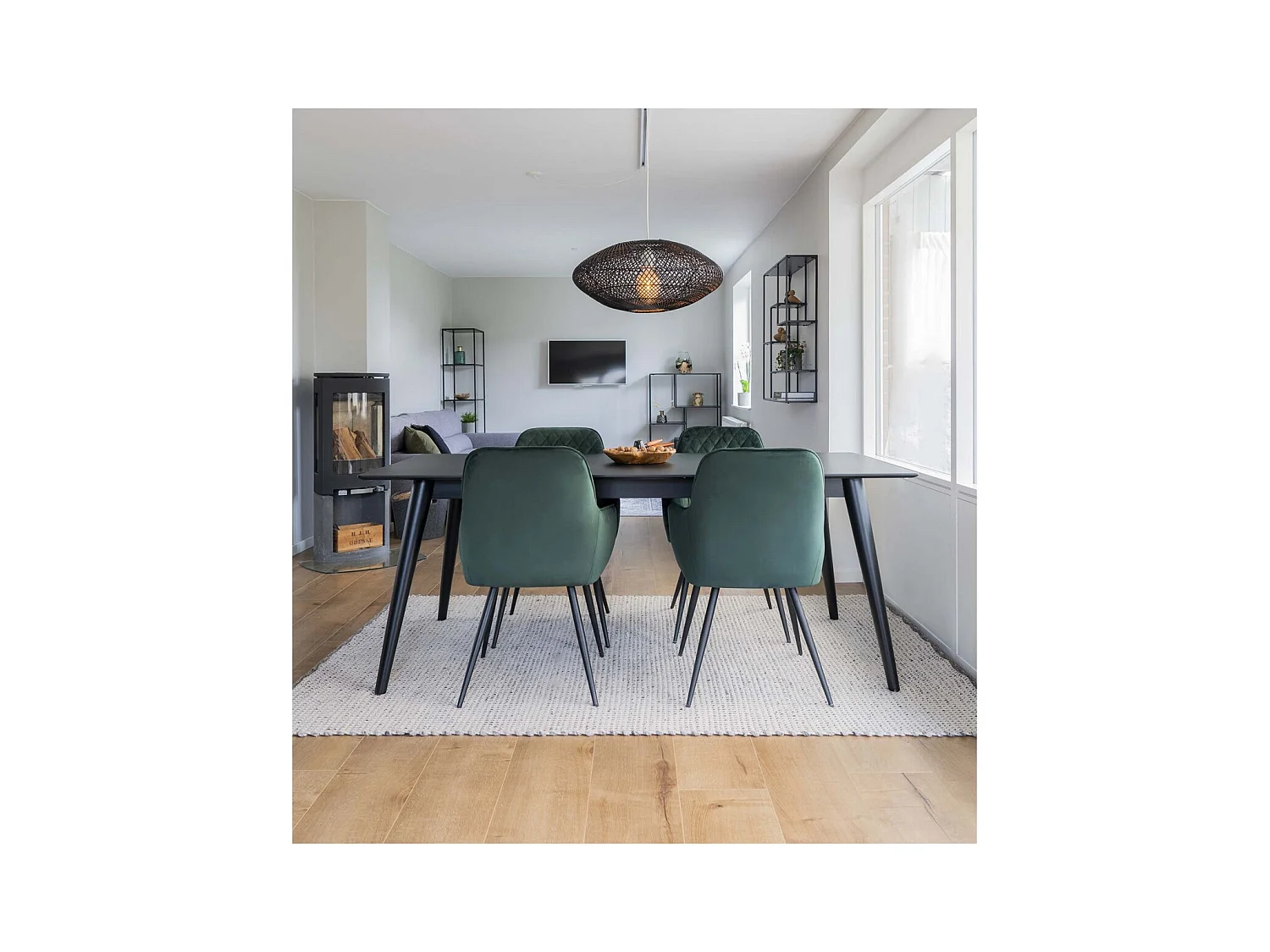 Lot de 2 Chaises Harbo, Vert, 65x57x87 cm, EPIKASA