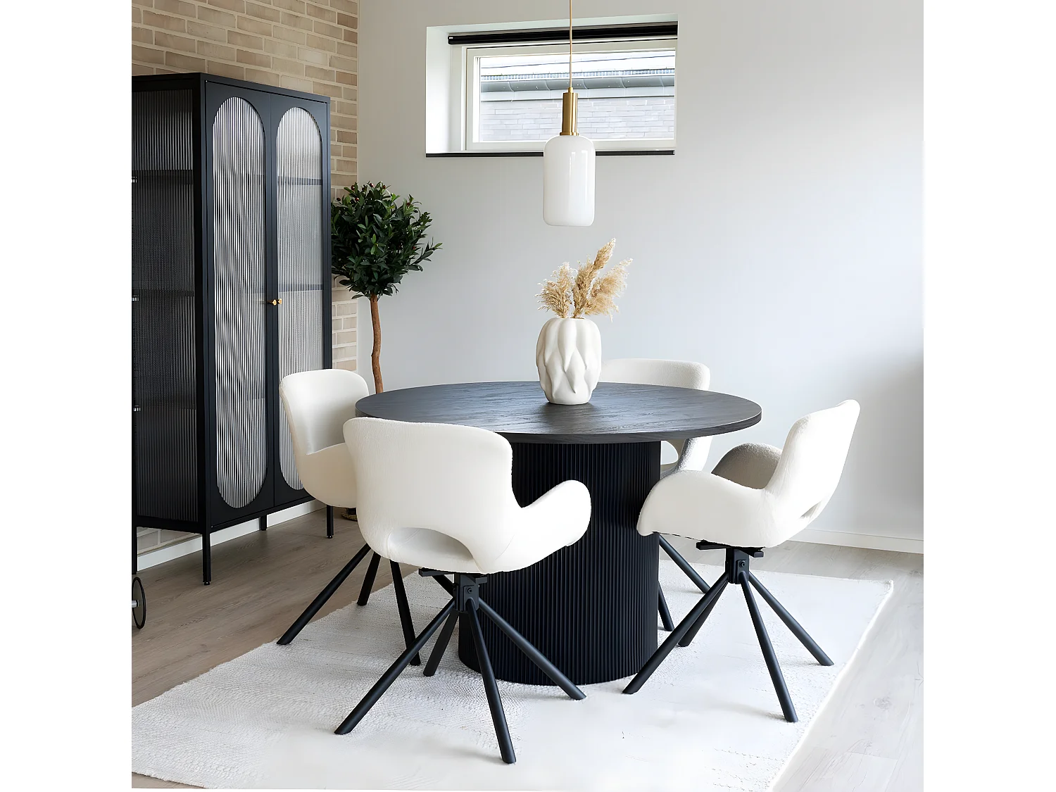 Set van 2 Stoelen Amorim, Wit, 58x59x82,5 cm, Seven Design