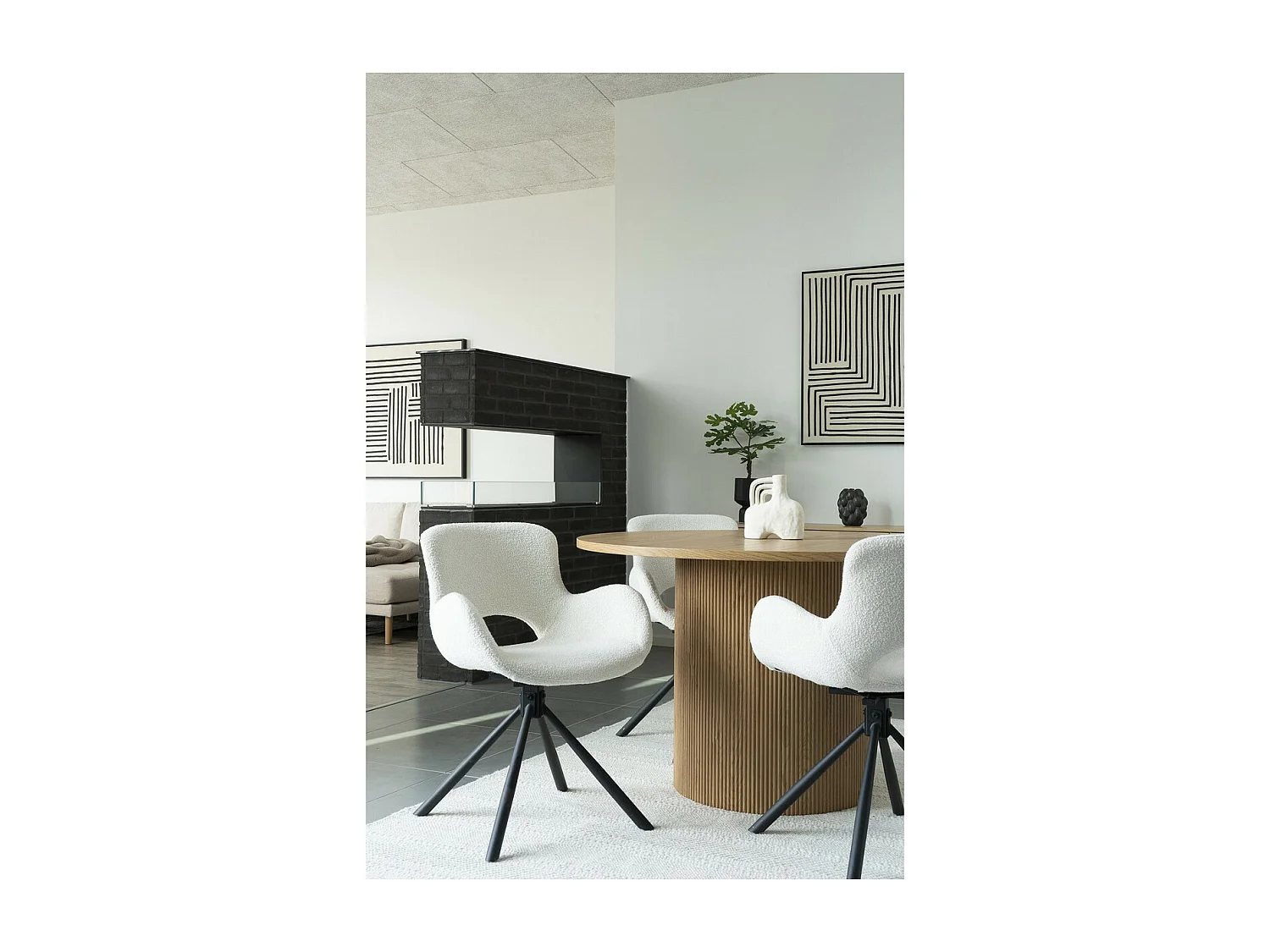 Set van 2 Stoelen Amorim, Wit, 58x59x82,5 cm, Seven Design