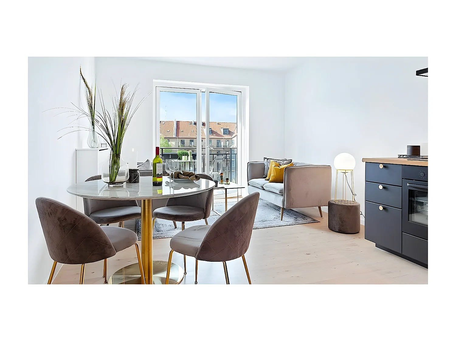 Set van 2 Stoelen Geneve, Grijs, 52x51x78 cm, EPIKASA