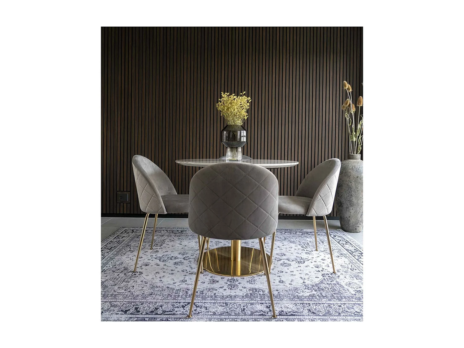 Set van 2 Stoelen Geneve, Grijs, 52x51x78 cm, EPIKASA