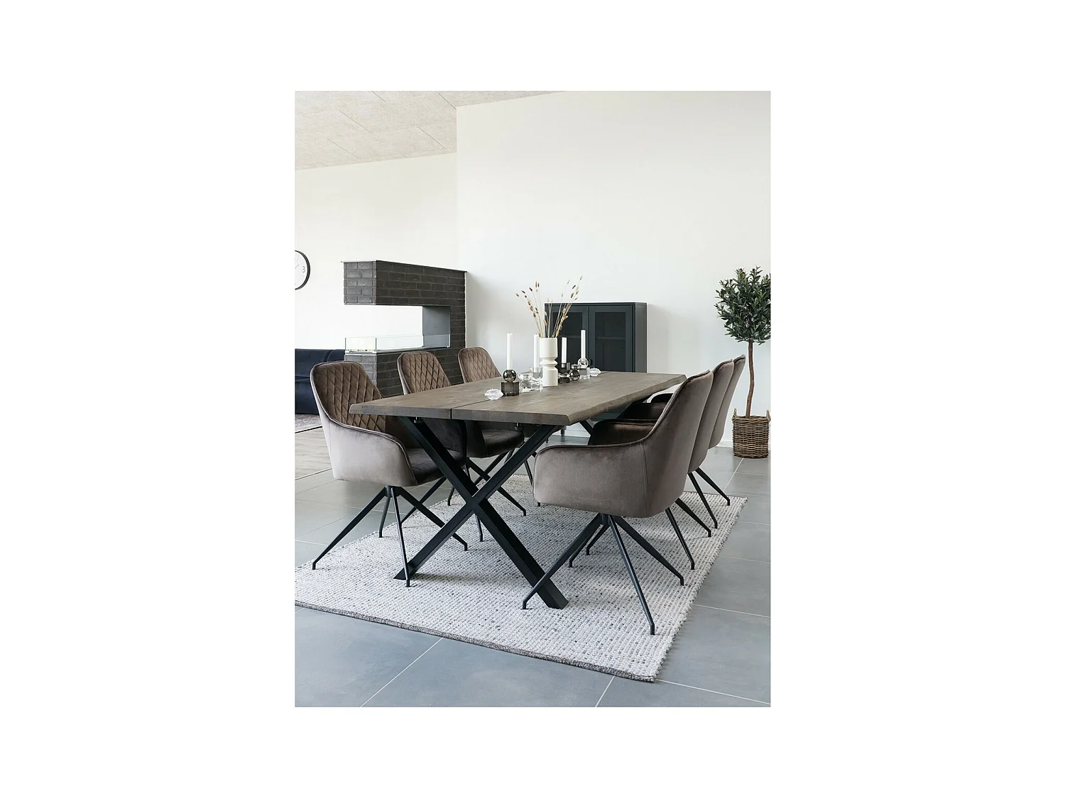 Chaise Harbo, Marron, 62x56x89 cm, EPIKASA