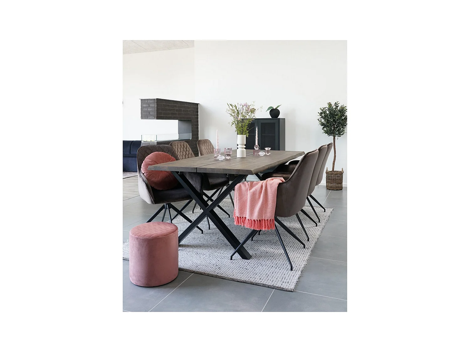 Chaise Harbo, Marron, 62x56x89 cm, EPIKASA
