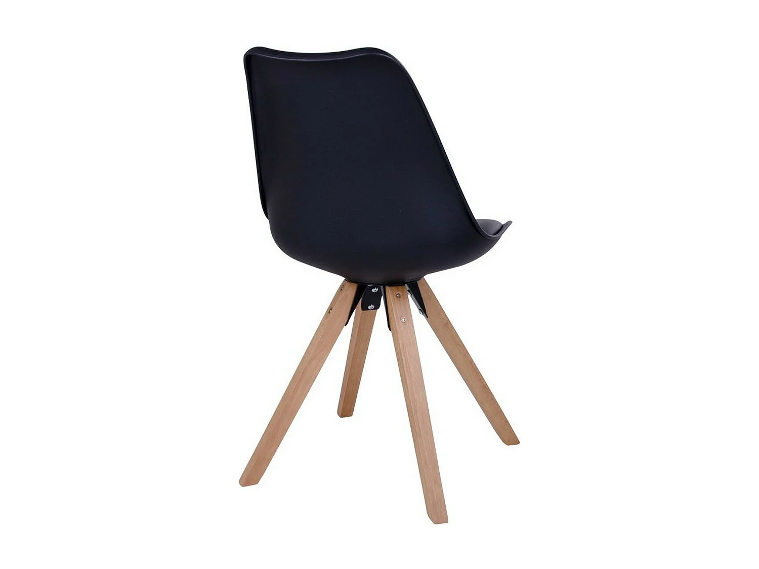 Set van 2 Stoelen Bergen, Zwart, 55x48x86 cm, EPIKASA