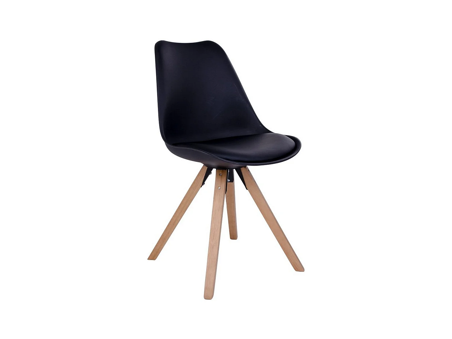 Lot de 2 Chaises Bergen, Noir, 55x48x86 cm, EPIKASA