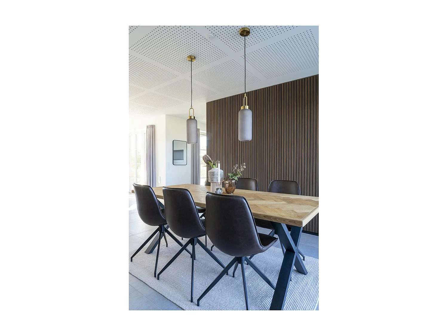 Lot de 2 Chaises Monaco, Marron, 54x48x86 cm, Seven Design