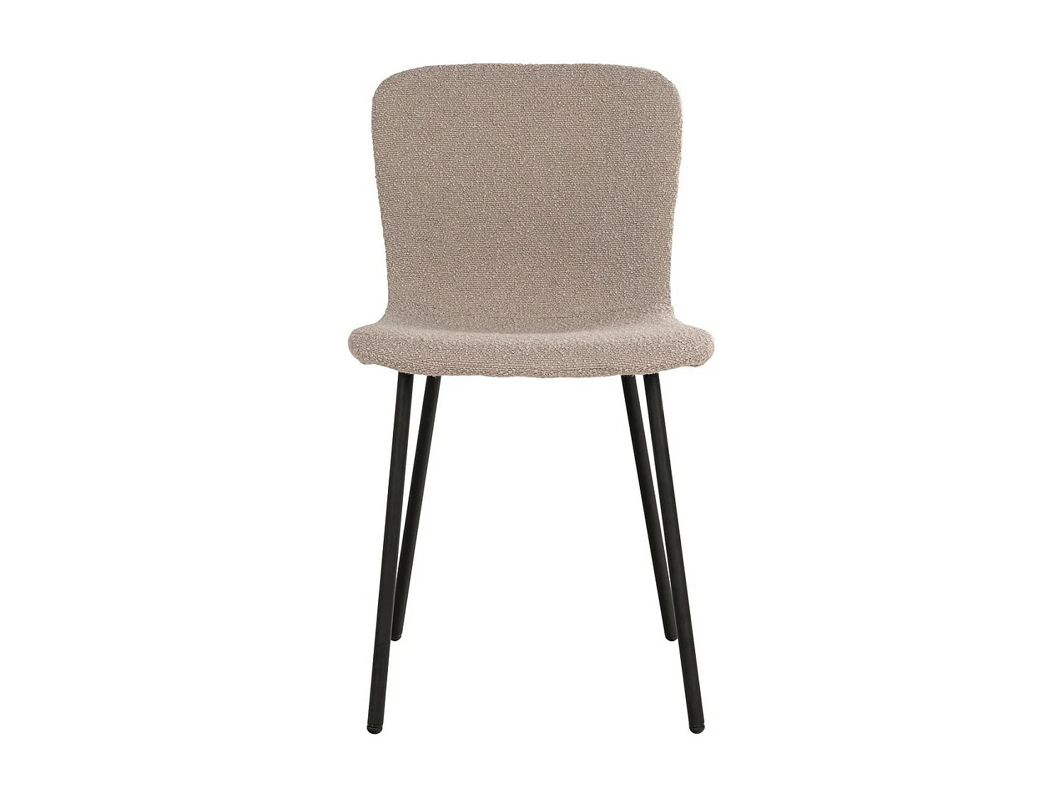 Lot de 2 Chaises Halden, Beige, 52,5x44,5x81,2 cm, Seven Design