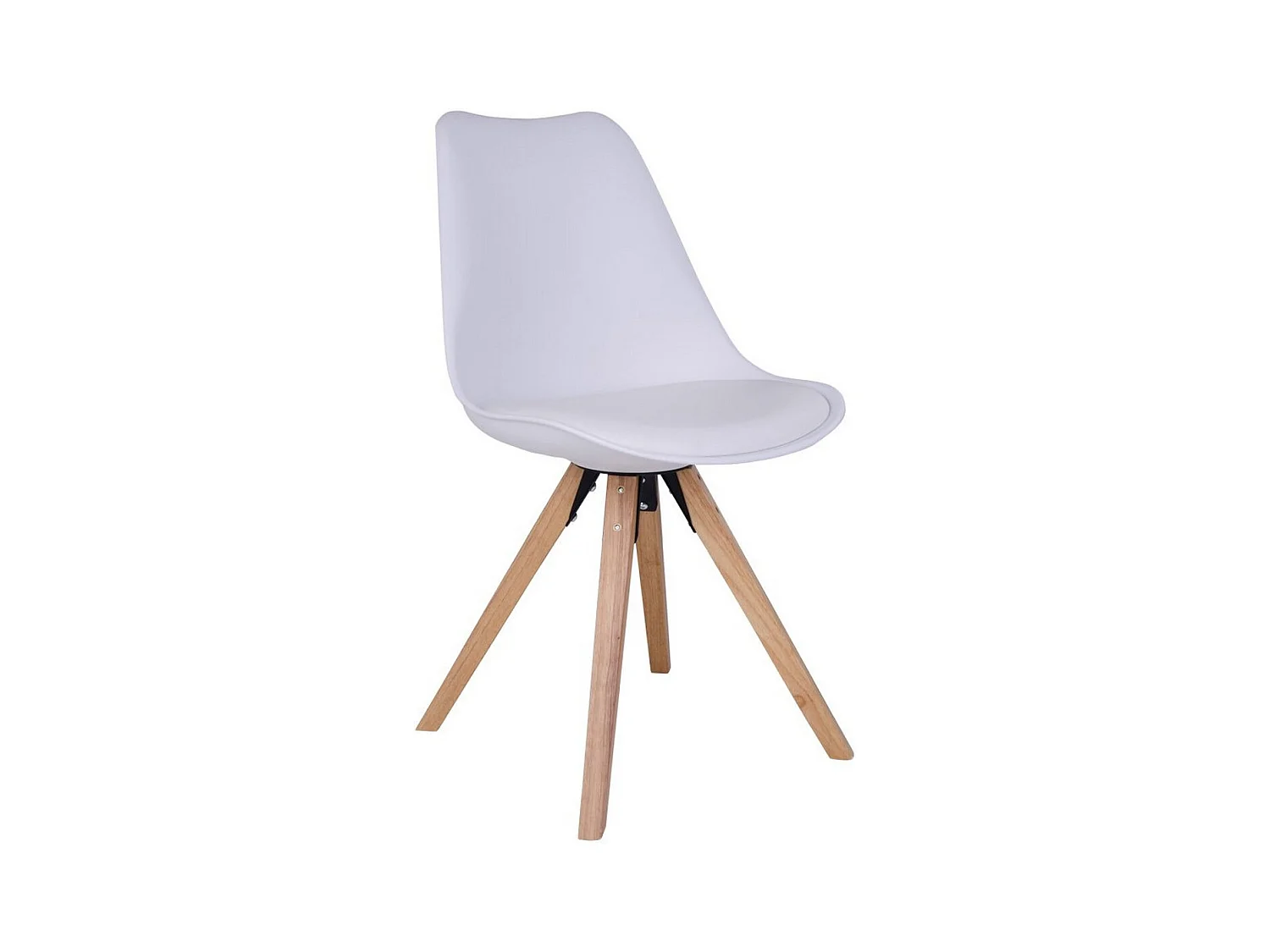 Set van 2 Stoelen Bergen, Wit, 55x48x86 cm, EPIKASA
