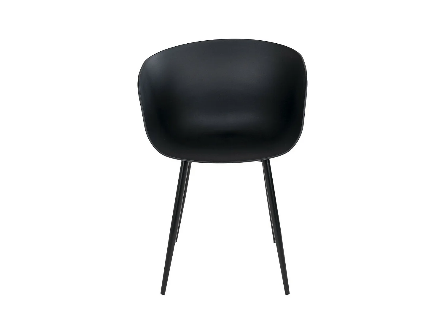 Set van 2 Stoelen Roda, Zwart, 53x54,5x79 cm, EPIKASA