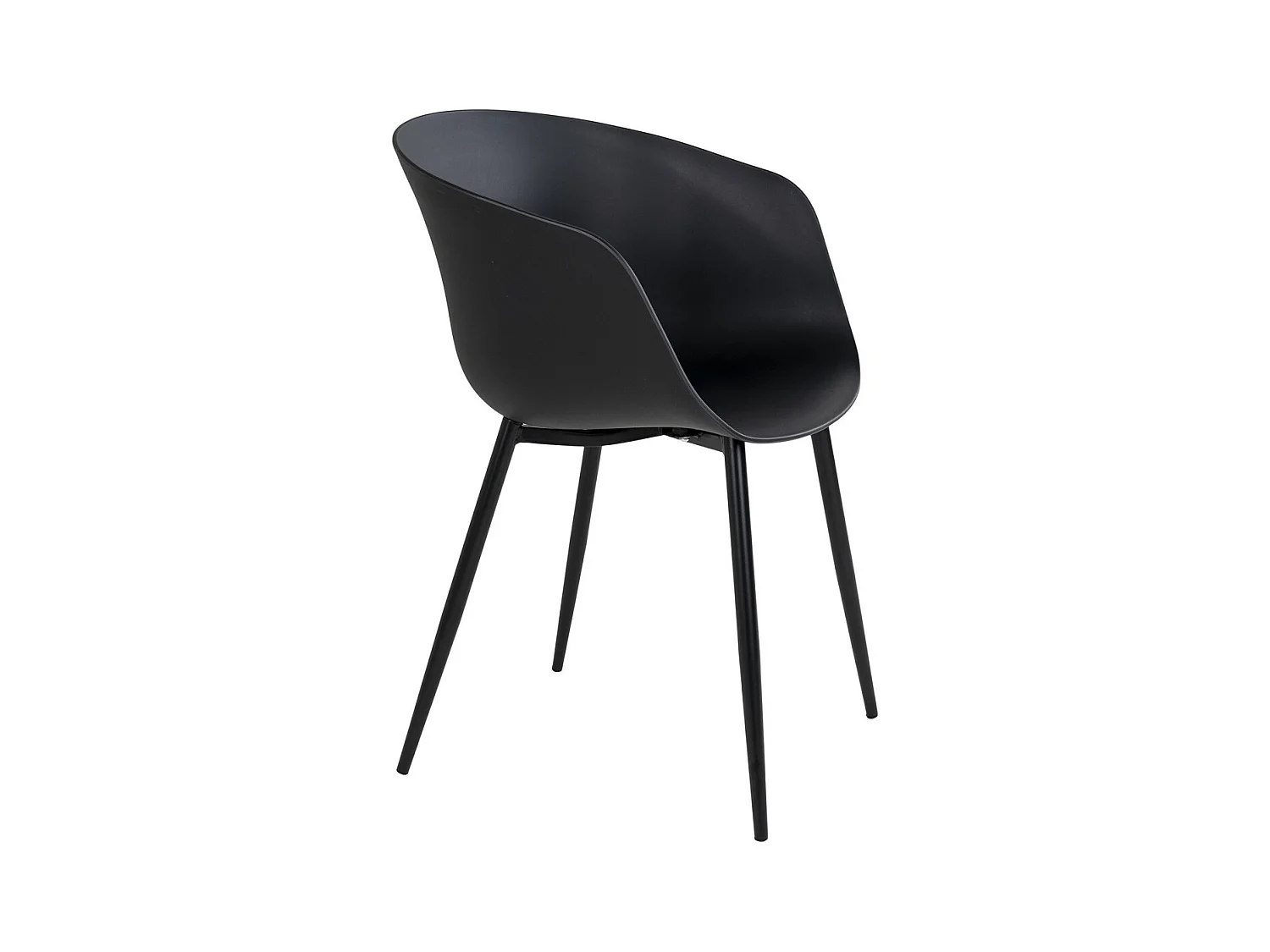 Set van 2 Stoelen Roda, Zwart, 53x54,5x79 cm, EPIKASA