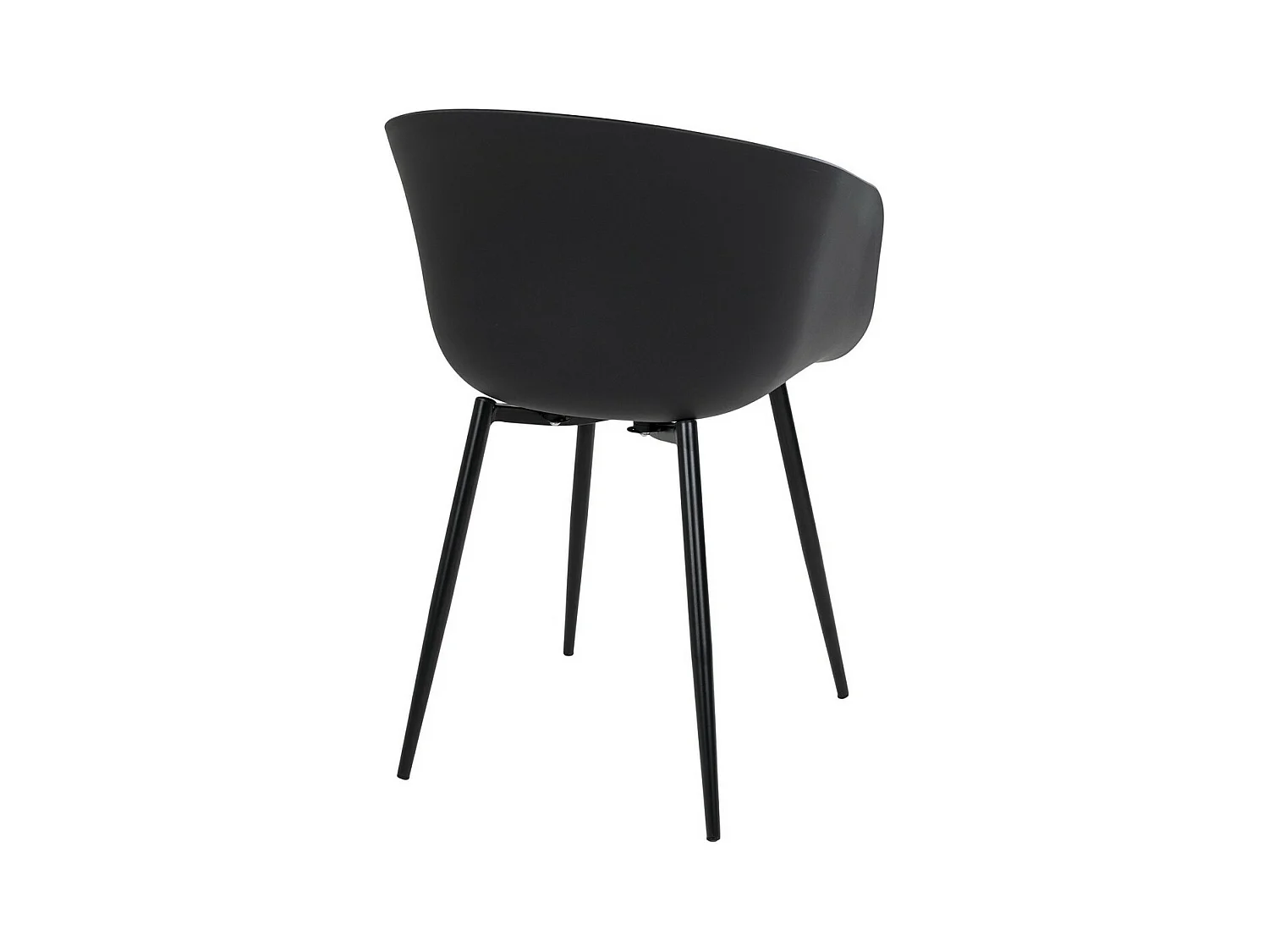 Set van 2 Stoelen Roda, Zwart, 53x54,5x79 cm, EPIKASA
