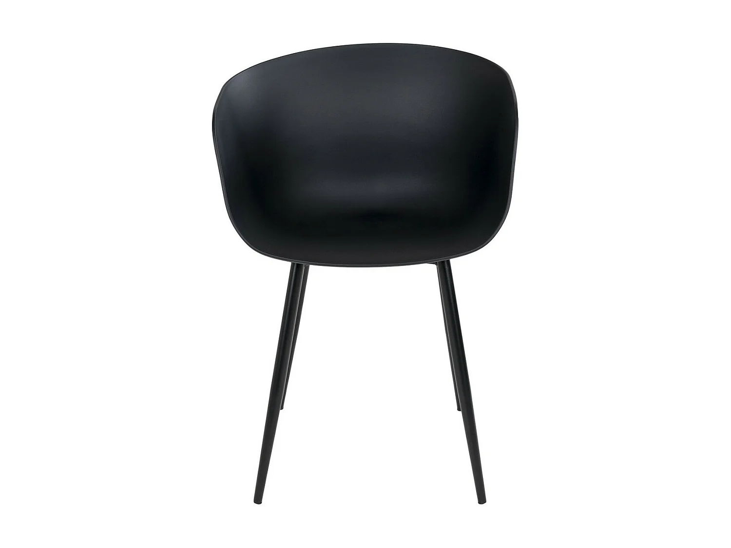 Lot de 2 Chaises Roda, Noir, 53x54,5x79 cm, Seven Design