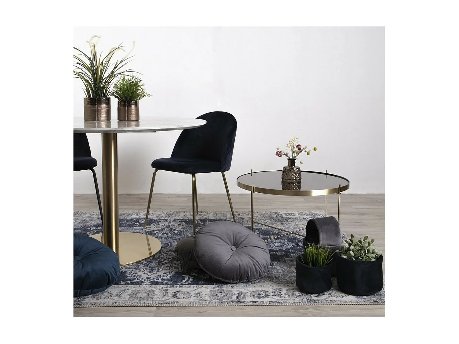 Set 2 Sedie Geneve, Blu, 52x51x78 cm, EPIKASA