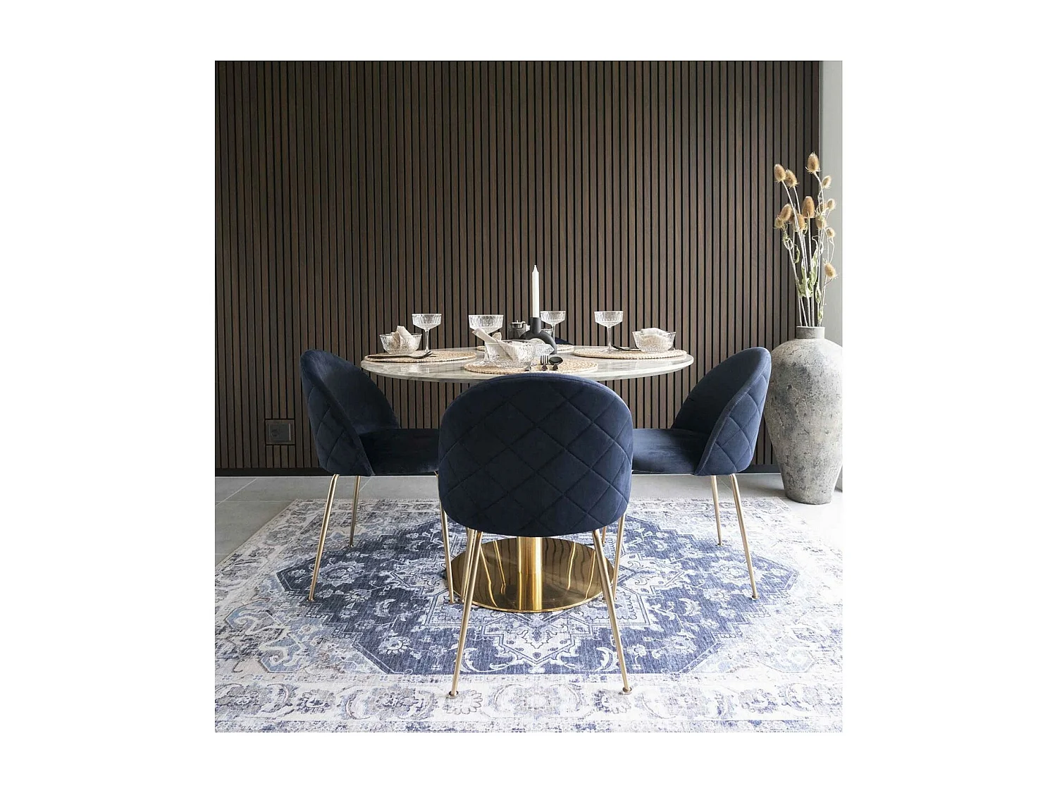 Set 2 Sedie Geneve, Blu, 52x51x78 cm, EPIKASA