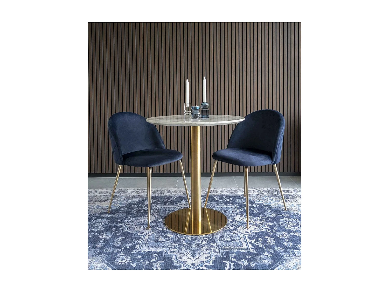 Set 2 Sedie Geneve, Blu, 52x51x78 cm, EPIKASA