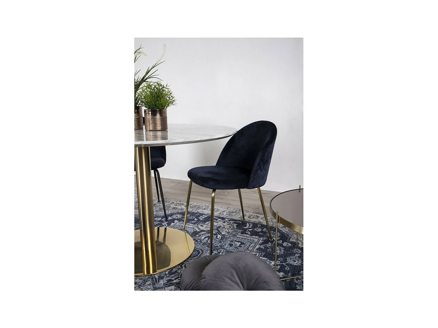 Set van 2 Stoelen Geneve, Blauw, 52x51x78 cm, EPIKASA