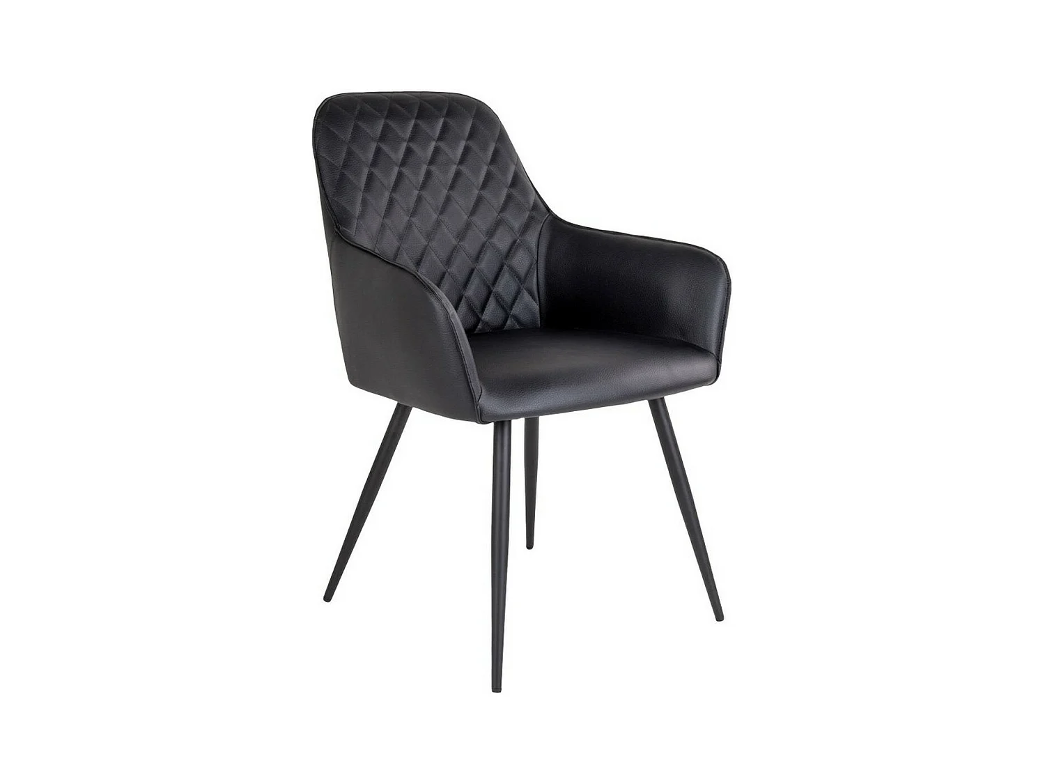 Lot de 2 Chaises Harbo, Noir, 65x57x87 cm, EPIKASA