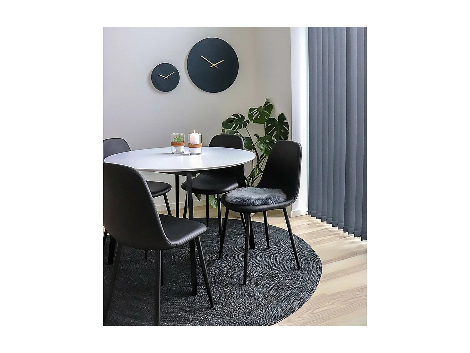 Set van 2 Stoelen Stockholm, Zwart, 50x44x86 cm, EPIKASA