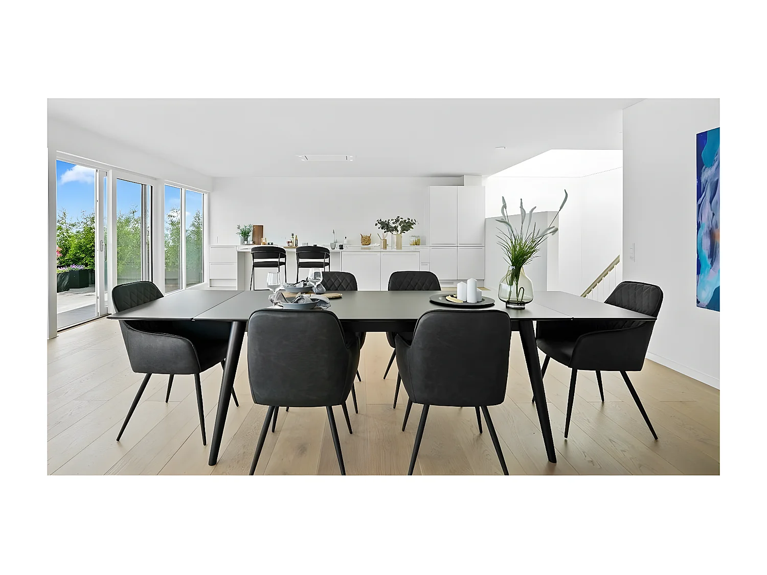 Lot de 2 Chaises Harbo, Gris, 65x57x87 cm, EPIKASA