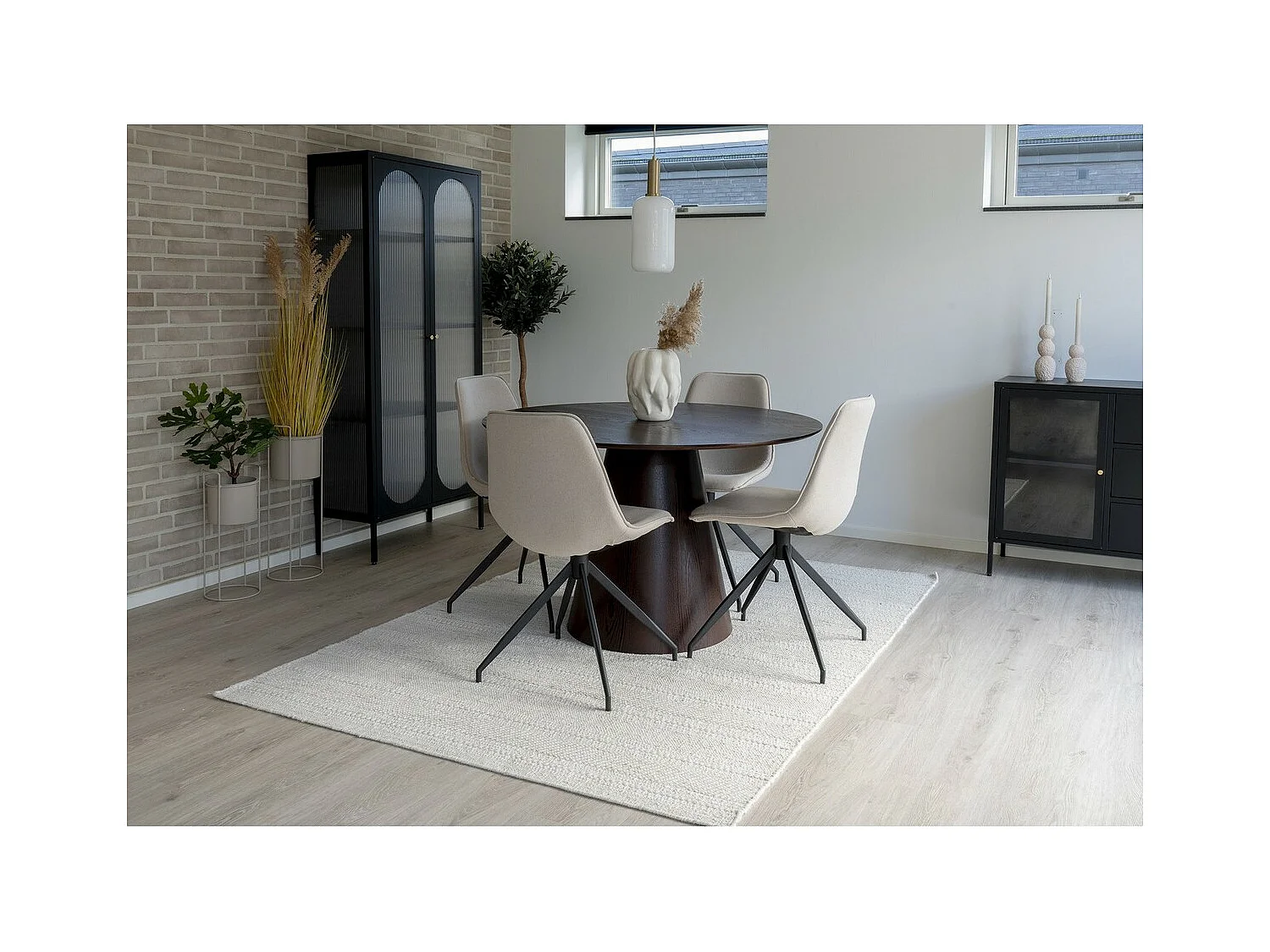 Lot de 2 Chaises Monaco, Beige, 54x48x86 cm, Seven Design