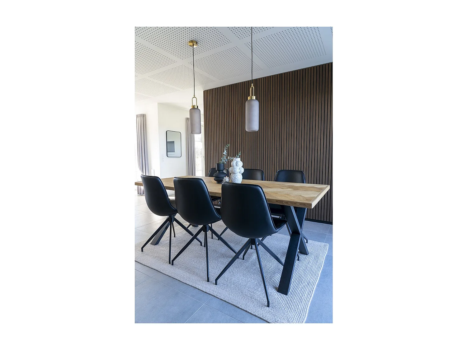 Set van 2 Stoelen Monaco, Zwart, 54x48x86 cm, EPIKASA