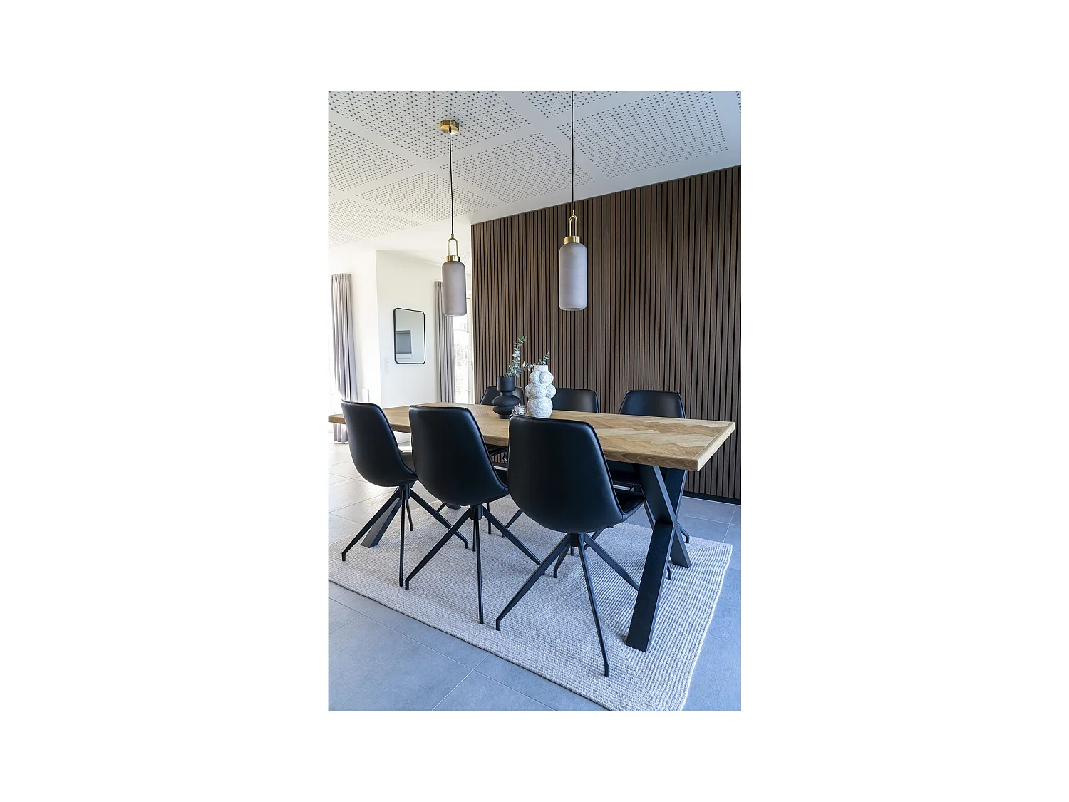 Set van 2 Stoelen Monaco, Zwart, 54x48x86 cm, EPIKASA