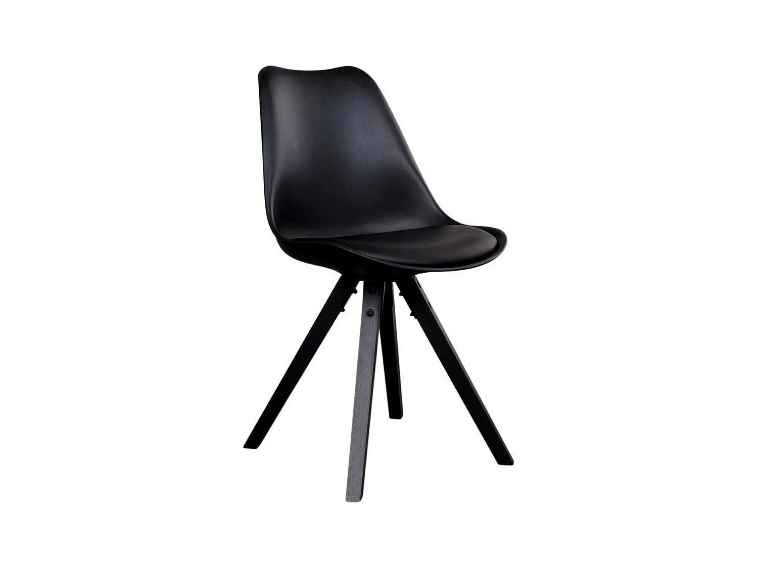 Lot de 2 Chaises Bergen, Noir, 55x48x86 cm, EPIKASA