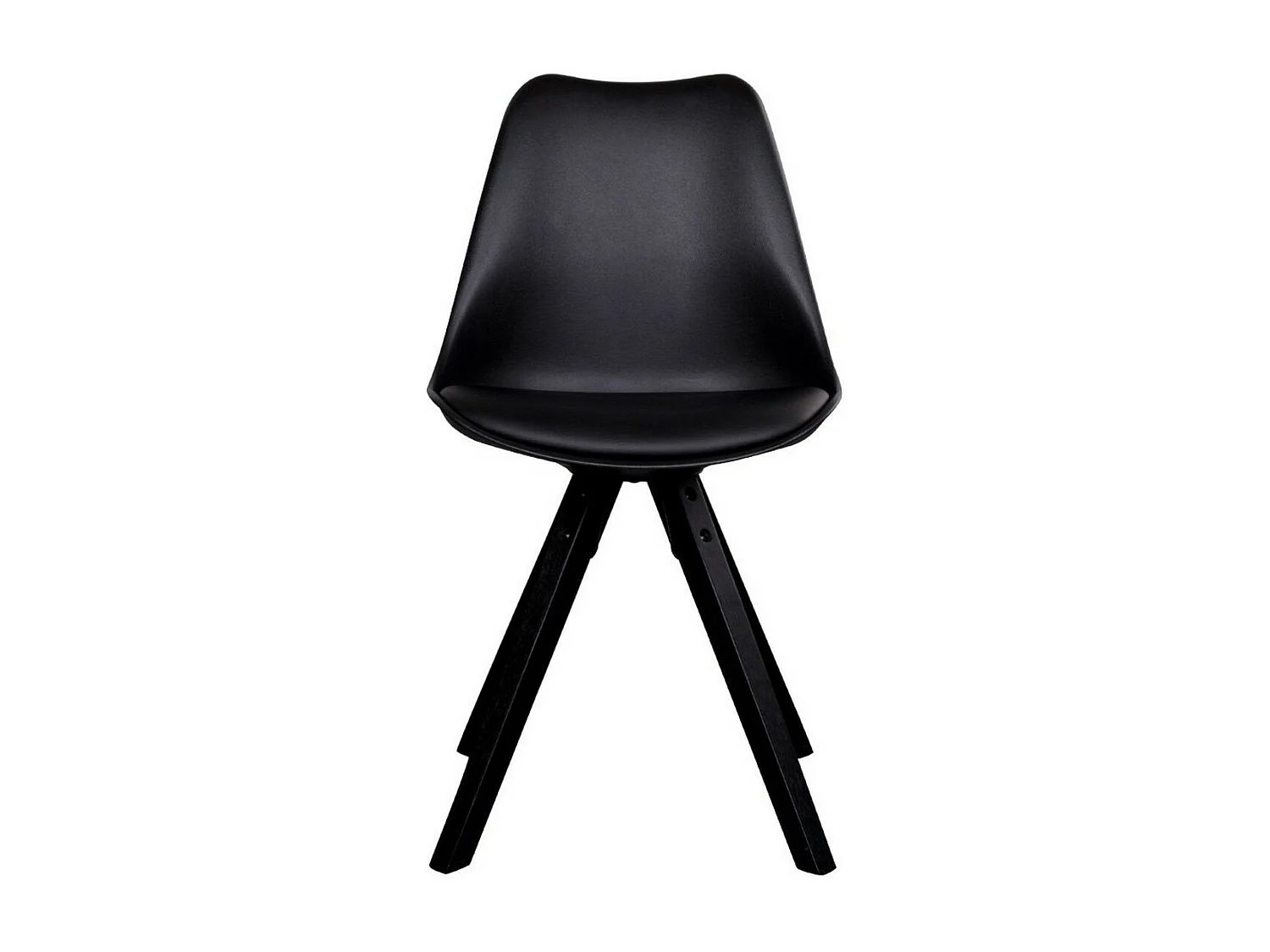 Lot de 2 Chaises Bergen, Noir, 55x48x86 cm, EPIKASA