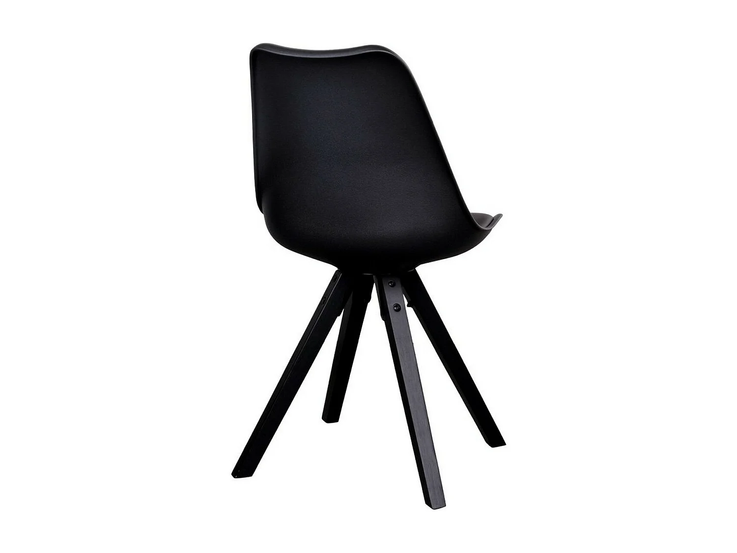 Lot de 2 Chaises Bergen, Noir, 55x48x86 cm, EPIKASA