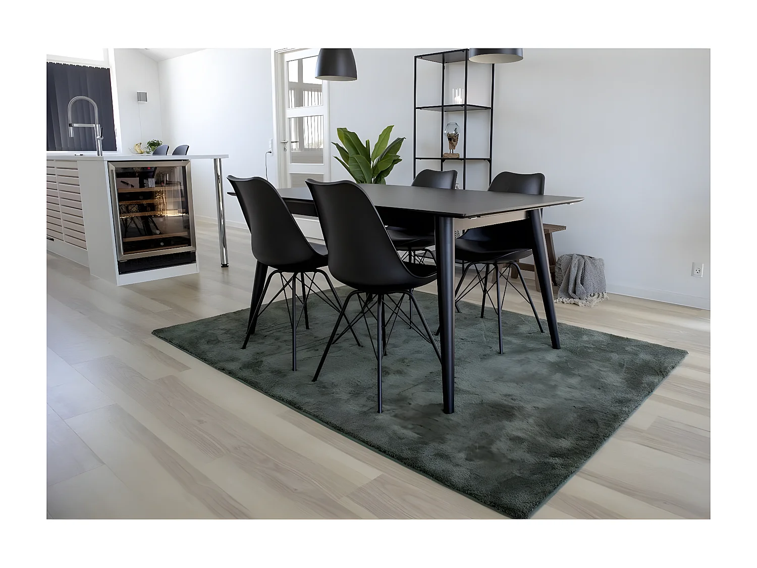 Set 2 Sedie Oslo, Nero, 55x48x86 cm, EPIKASA