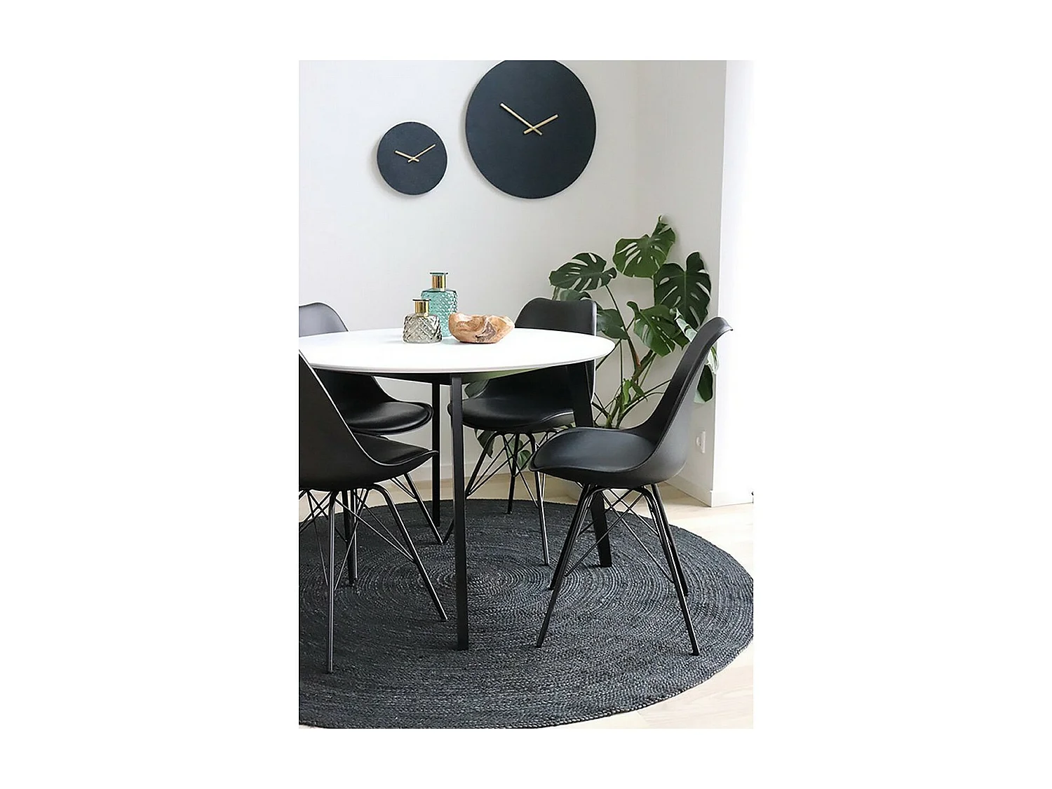 Set 2 Sedie Oslo, Nero, 55x48x86 cm, EPIKASA