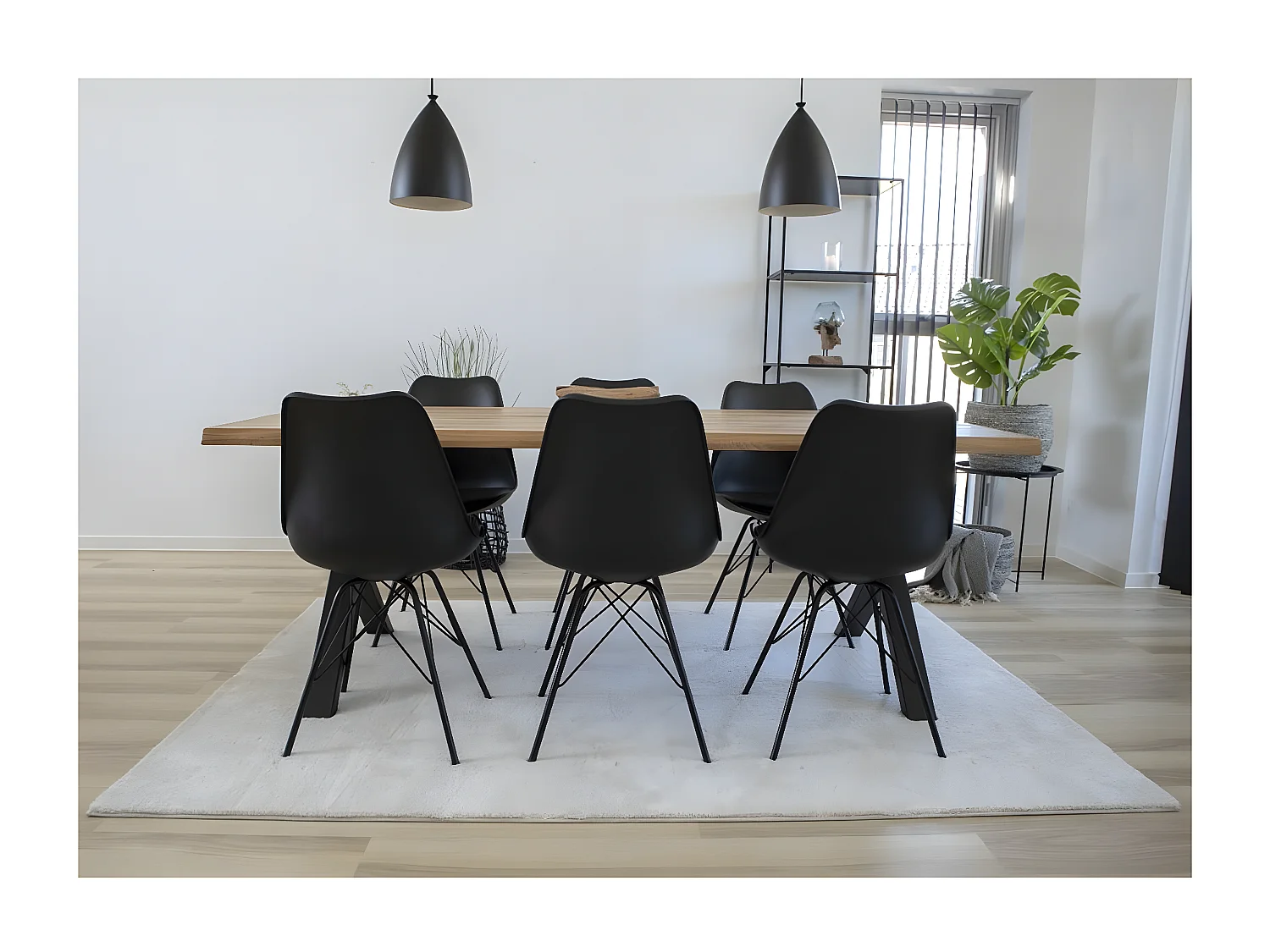 Set 2 Sedie Oslo, Nero, 55x48x86 cm, EPIKASA