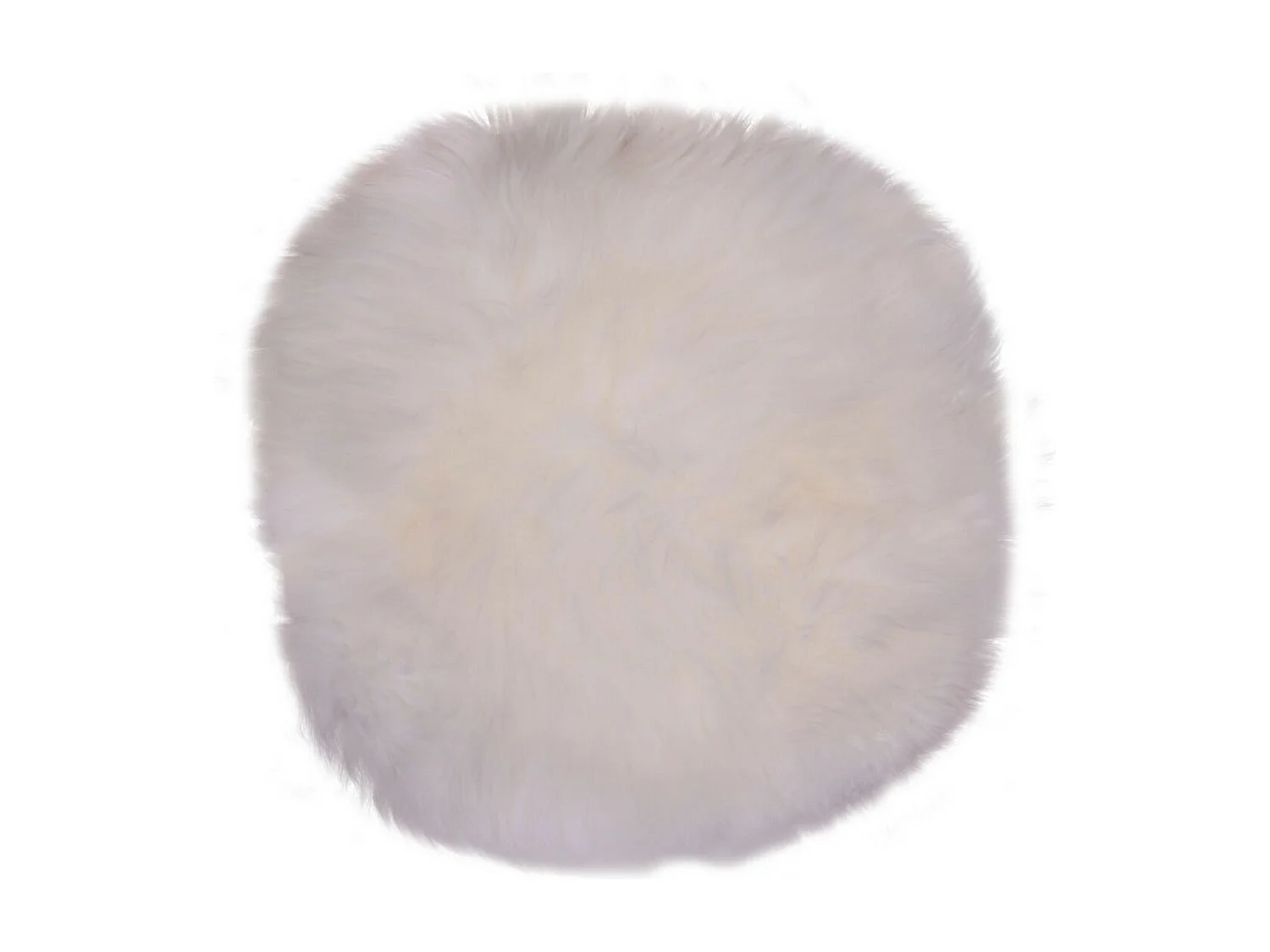 Pufa Skóra jagnięca, Biały, 35x35x5 cm, EPIKASA