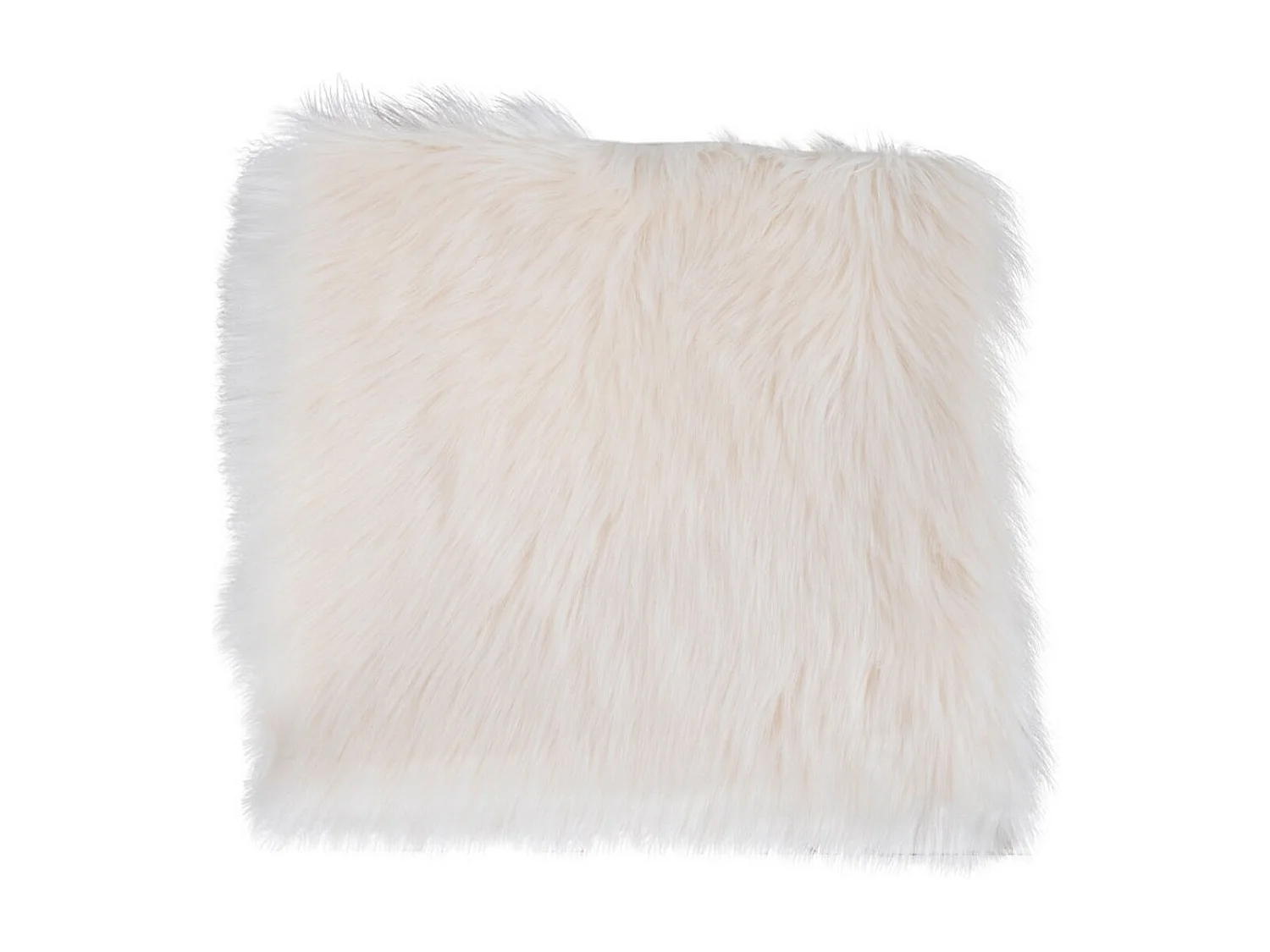 Pouf Lambskin, Blanc, 40x40x6,5 cm, Seven Design