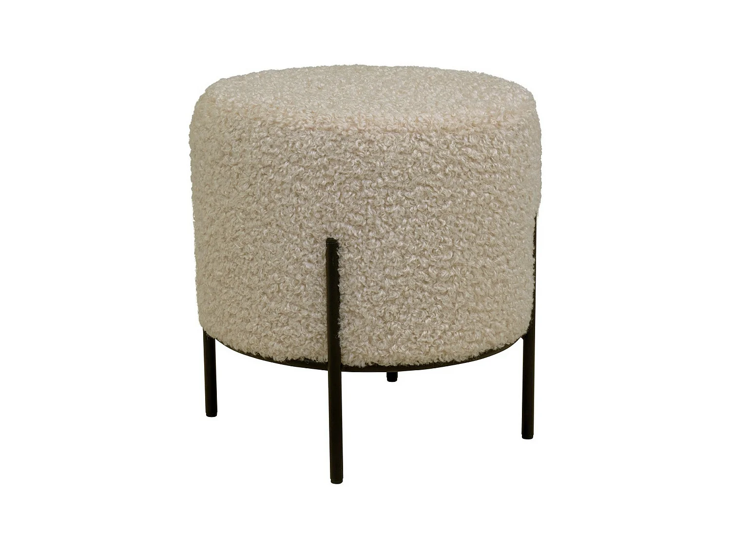Pouf Alford, Beige, 35,5x35,5x37 cm, Epikasa