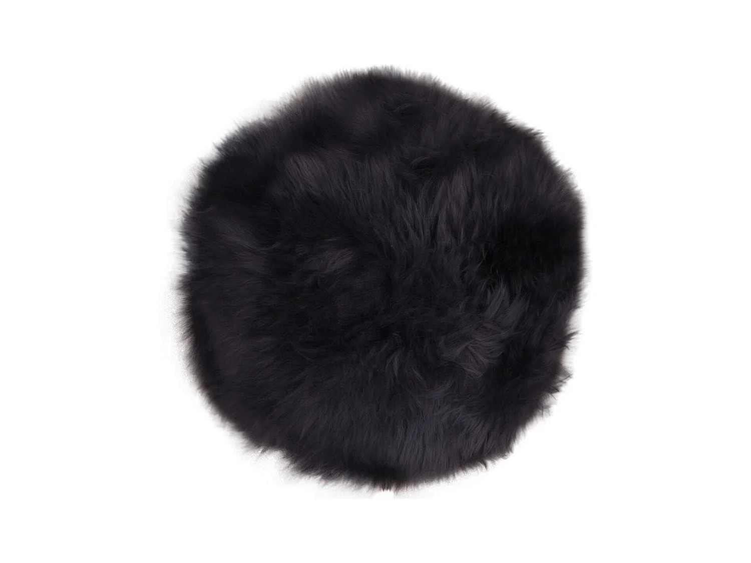 Pouf Lambskin, Noir, 35x35x5 cm, EPIKASA