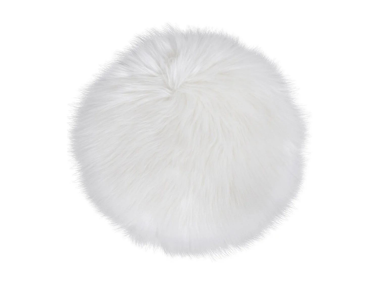 Pouf Lambskin, Bianco, 35x35x6,5 cm, Epikasa